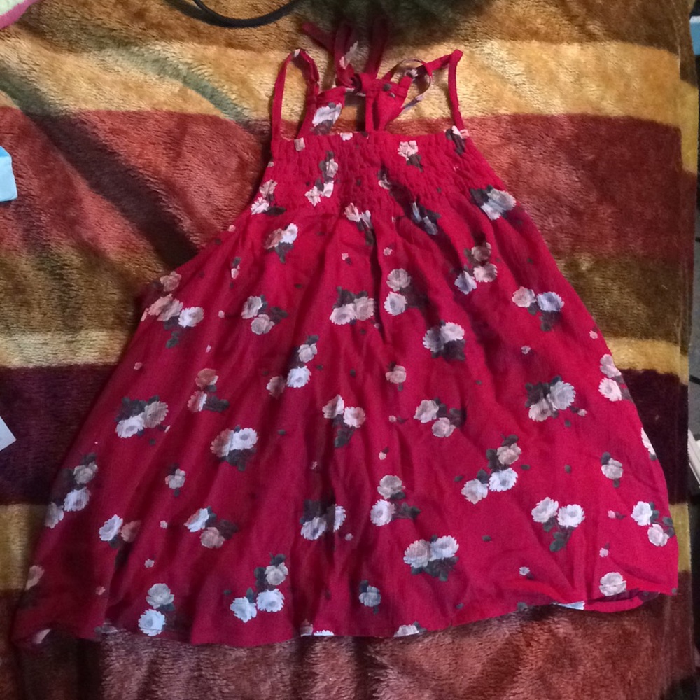 Hollister- Red Floral Top